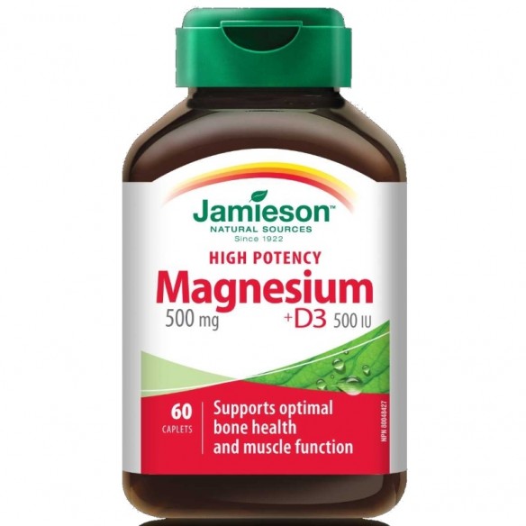 Jamieson Magnezij 500 mg + D3 tablete