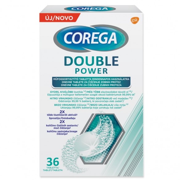Corega Double Power Tablete za čišćenje zubne proteze