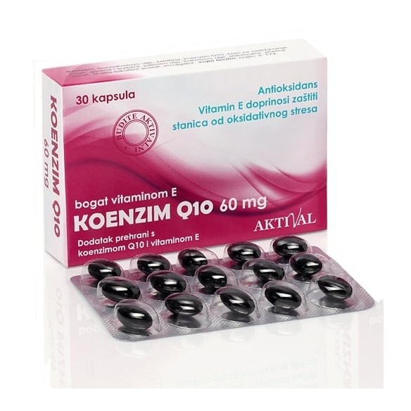 Aktival Koenzim Q10 60 mg + E vitamin