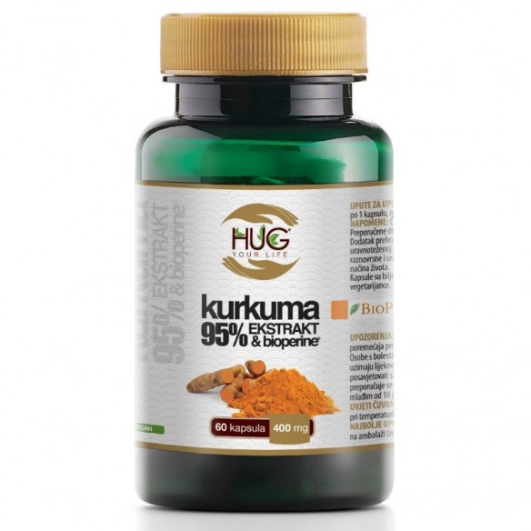 Hug your Life Kurkuma 95% ekstrakt i Bioperin kapsule