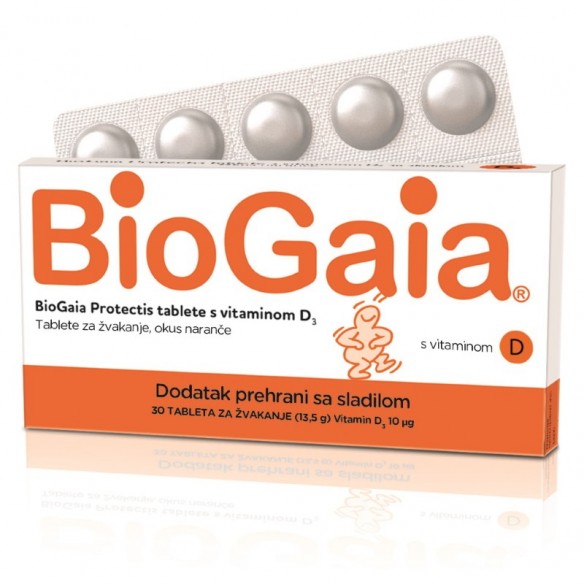Biogaia Protectis tablete za žvakanje s vitaminom D