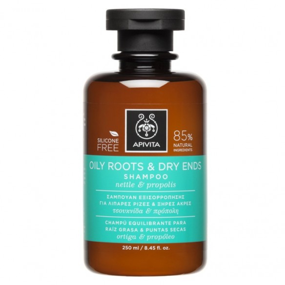 Apivita Oily roots & dry ends shampoo with nettle & propolis