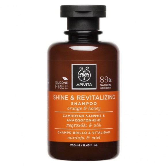 Apivita Shine and revitalizing shampoo with orange & honey