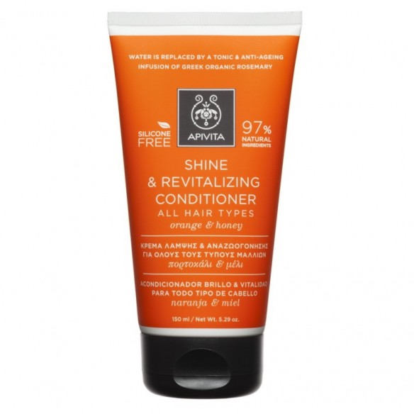 Apivita Shine and revitalizing conditioner for all hair types with orange & honey