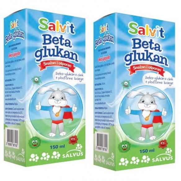 Salvit Beta Glukan tekući dodatak prehrani 1+1 GRATIS