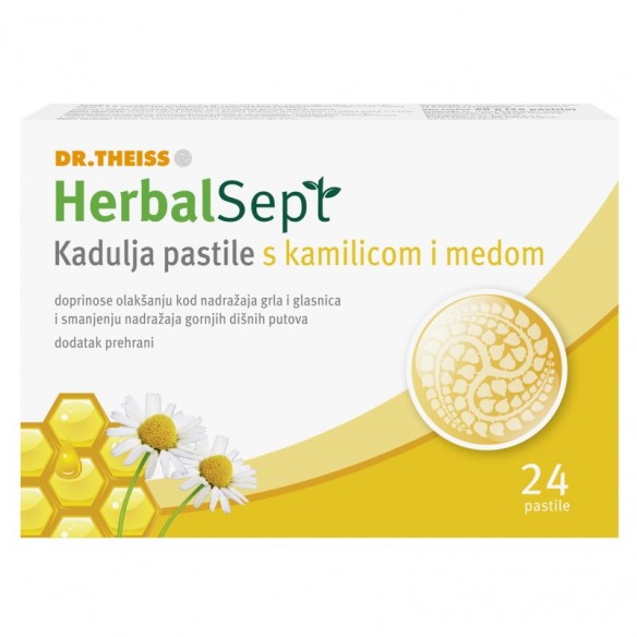 Dr. Theiss Herbalsept Kadulja pastile s kamilicom i medom