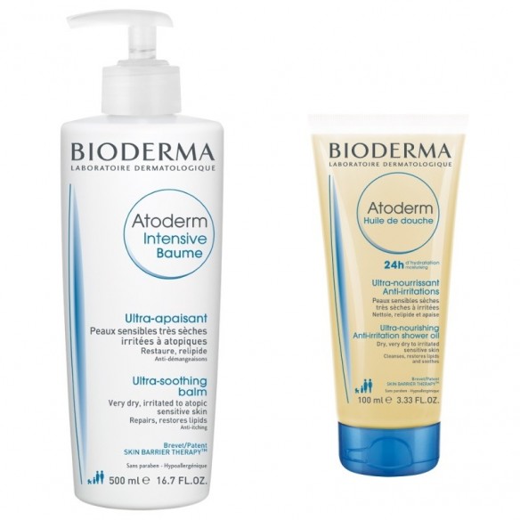 Bioderma Atoderm Intensive Baume 500 ml + Ulje za tuširanje 100 ml Promo pakiranje Bioderma Atoderm Intensive Baume 500 ml + Ulje za tuširanje 100 ml Promo pakiranje