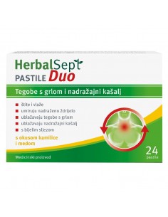 Dr. Theiss HerbalSept duo pastile s okusom kamilice i medom