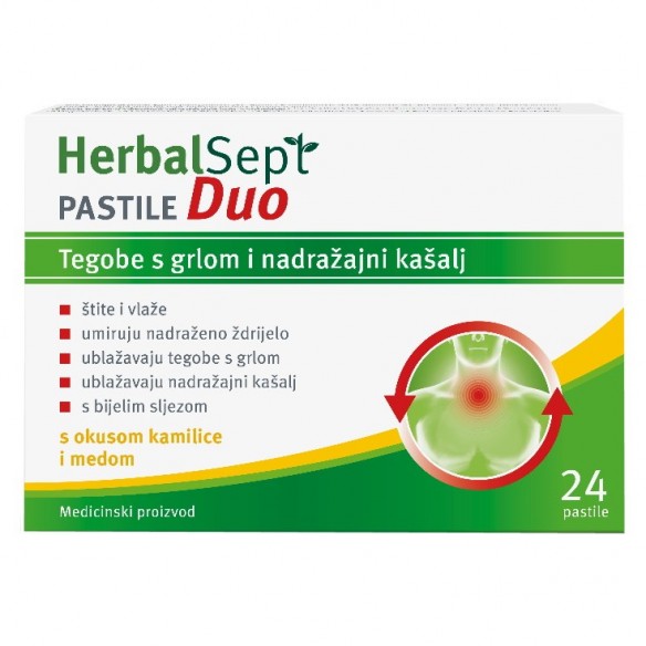 Dr. Theiss HerbalSept duo pastile s okusom kamilice i medom