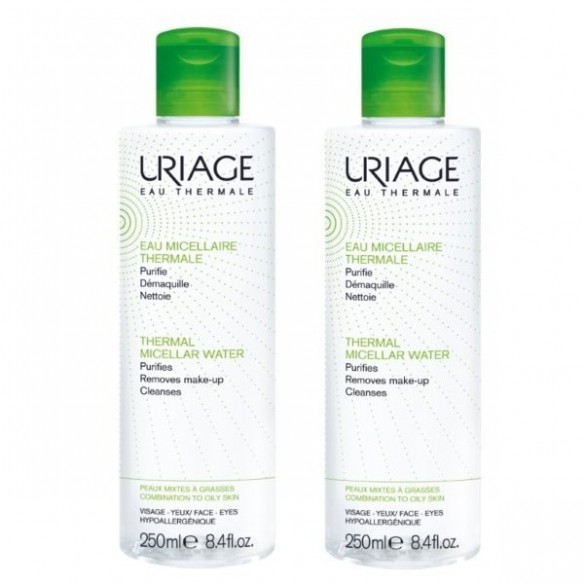 Uriage Termalna micelarna voda za čišćenje mješovite/masne kože 2x250 ml