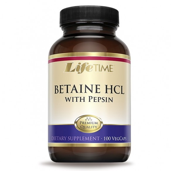 LifeTime Betaine HCL + Pepsin vege kapsule