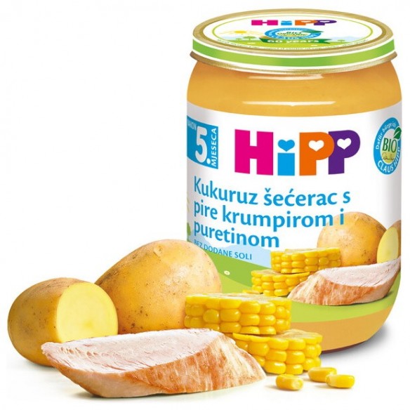 Hipp Kašica Kukuruz šećerac s pire krumpirom i puretinom