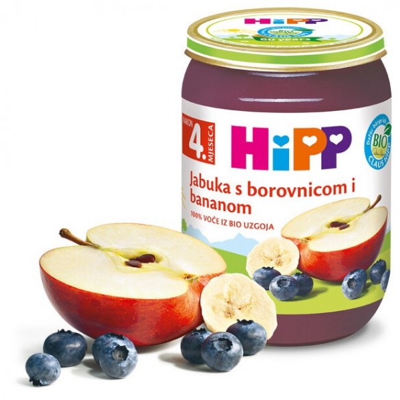 Hipp Voćna Kašica Jabuka, borovnica, banana 4310