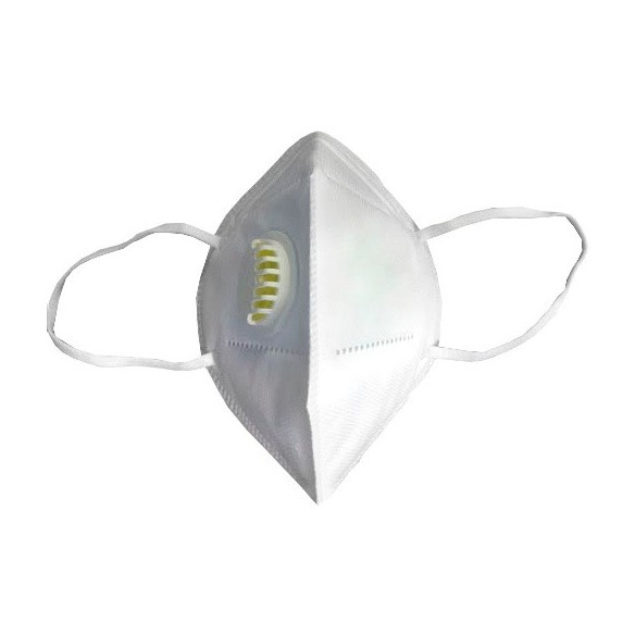 Maska za lice bijela FFP2 s ventilom i gumicom 1 komad Salvus