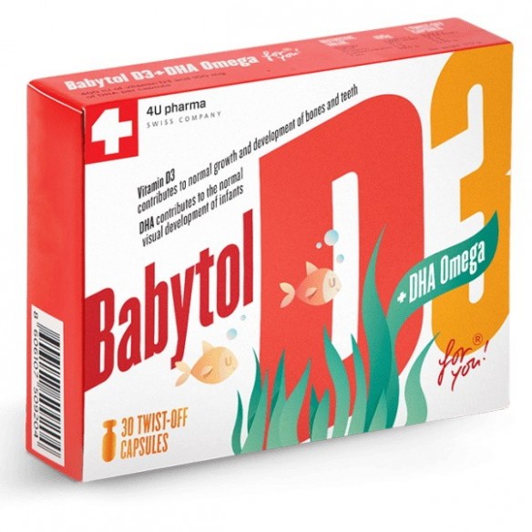 Babytol DHA omega + D3 for you twist off kapsule