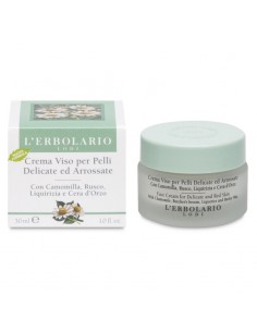 Lerbolario Krema za lice za nježnu kožu sklonu crvenilu s kamilicom, šimširom i sladićem