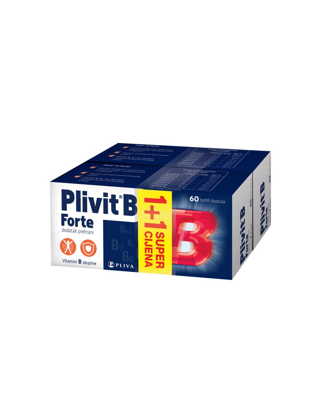 Plivit B Forte Kapsule 1+1 PROMO