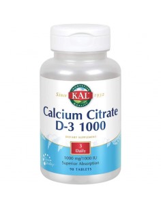 Kal Calcium Citrate D3 1000 tablete