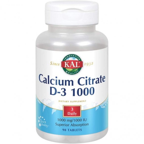 Kal Calcium Citrate D3 1000 tablete
