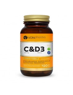 VonPharma Vitamin C i D3 tablete za žvakanje s okusom naranče