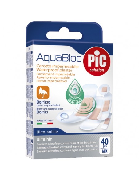 PiC Antibakterijski flaster Aquabloc Mix 40x
