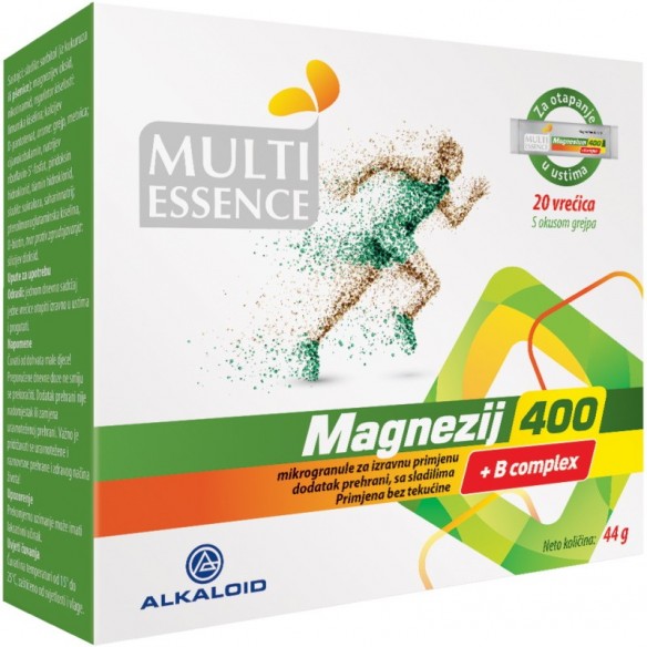 Alkaloid Multi Essence Magnezij 400 + B complex Mikrogranule za izravnu primjenu