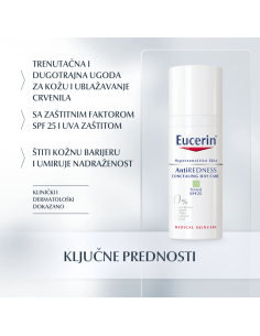 Eucerin AntiREDNESS dnevna krema protiv crvenila sa zelenim pigmentom SPF 25 69743 2