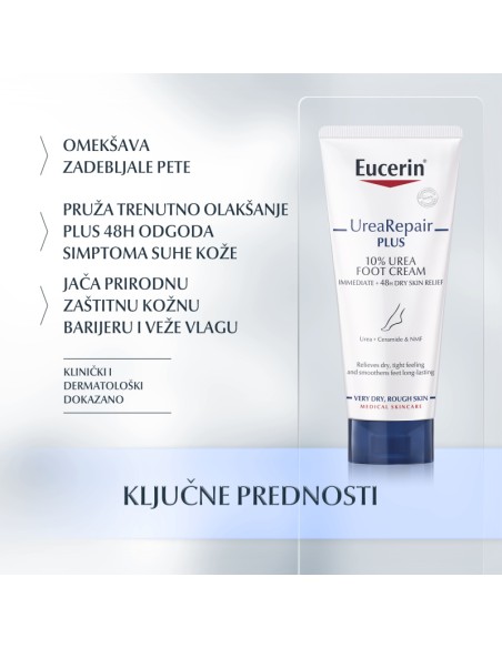 Eucerin UreaRepair PLUS krema za njegu stopala sa 10% ureje 63300