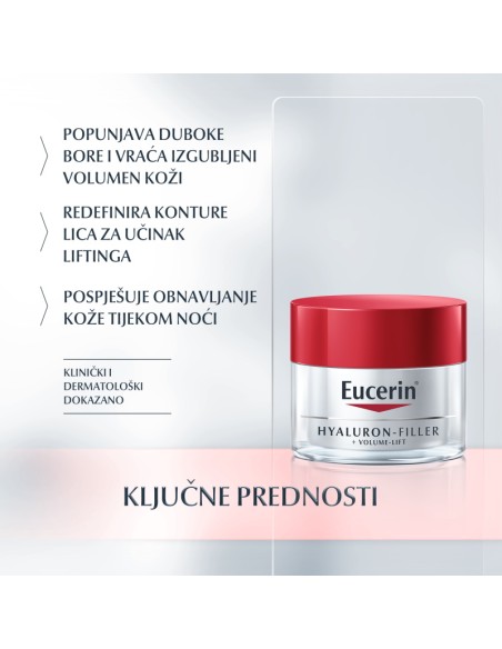 Eucerin Hyaluron-Filler+Volume-Lift noćna krema 89763 Eucerin Hyaluron-Filler+Volume-Lift noćna krema 89763