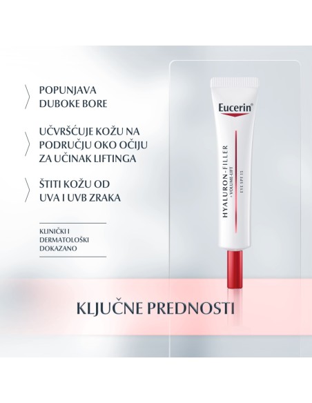 Eucerin Hyaluron-Filler+Volume-Lift krema za njegu osjetljivog područja oko očiju 89766