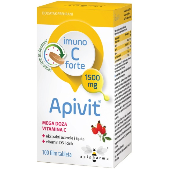 Apipharma Apivit Imuno C 1500mg forte tablete
