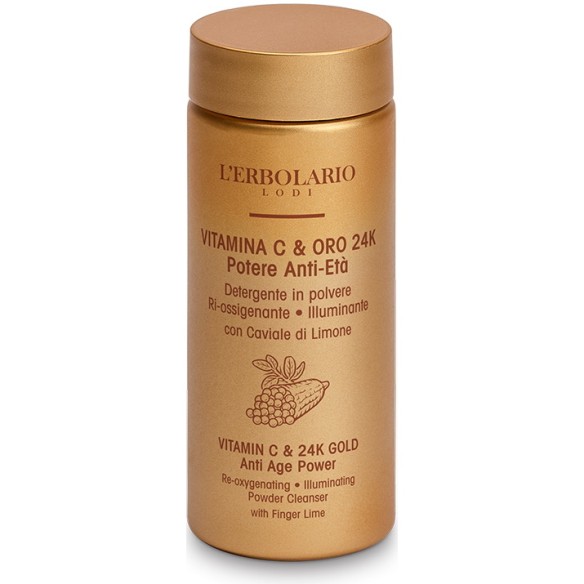 Lerbolario Vitamin C & 24K Gold prah za čišćenje lica