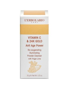Lerbolario Vitamin C & 24K Gold prah za čišćenje lica 2