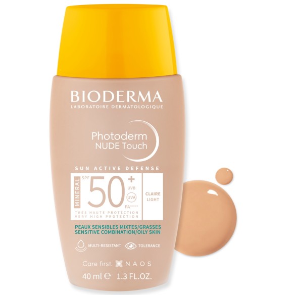 Bioderma Photoderm Nude Touch tonirana krema SPF 50+ svijetla nijansa Bioderma Photoderm Nude Touch tonirana krema SPF 50+ svijetla nijansa