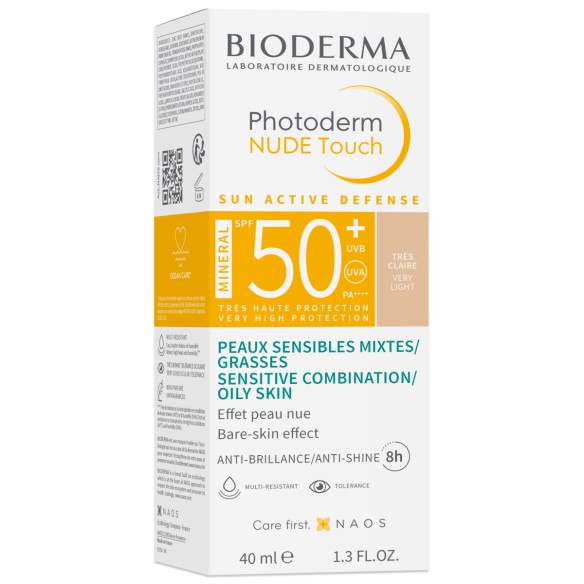 Bioderma Photoderm Nude Touch tonirana krema SPF 50+ jako svijetla nijansa Bioderma Photoderm Nude Touch tonirana krema SPF 50+ jako svijetla nijansa