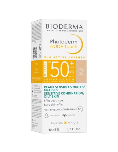 Bioderma Photoderm Nude Touch tonirana krema SPF 50+ jako svijetla nijansa Bioderma Photoderm Nude Touch tonirana krema SPF 50+ jako svijetla nijansa