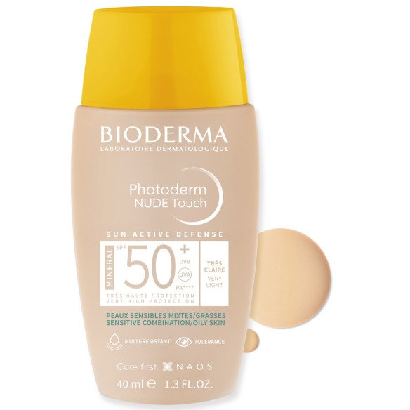 Bioderma Photoderm Nude Touch tonirana krema SPF 50+ jako svijetla nijansa Bioderma Photoderm Nude Touch tonirana krema SPF 50+ jako svijetla nijansa