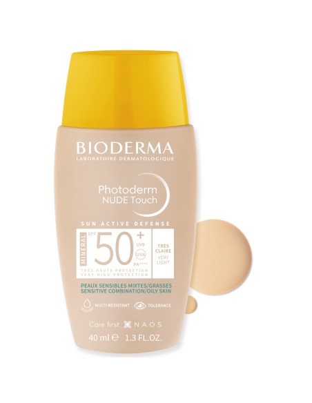 Bioderma Photoderm Nude Touch tonirana krema SPF 50+ jako svijetla nijansa Bioderma Photoderm Nude Touch tonirana krema SPF 50+ jako svijetla nijansa