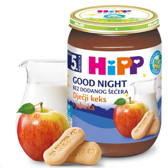 Hipp Mliječna Kašica Dječji keks i jabuka HR5514