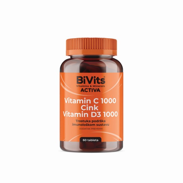 Abela BiVits Activa Vitamin C 1000 i Cink i Vitamin D3 tablete
