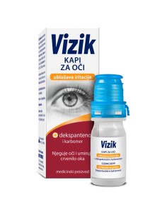 Vizik kapi za oči za ublažavanje iritacija