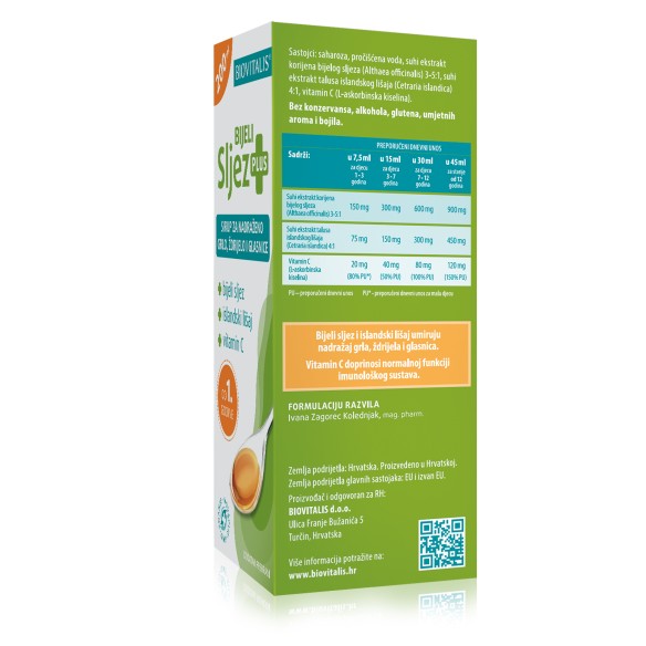Biovitalis Bijeli Sljez Plus sirup Biovitalis Bijeli Sljez Plus sirup