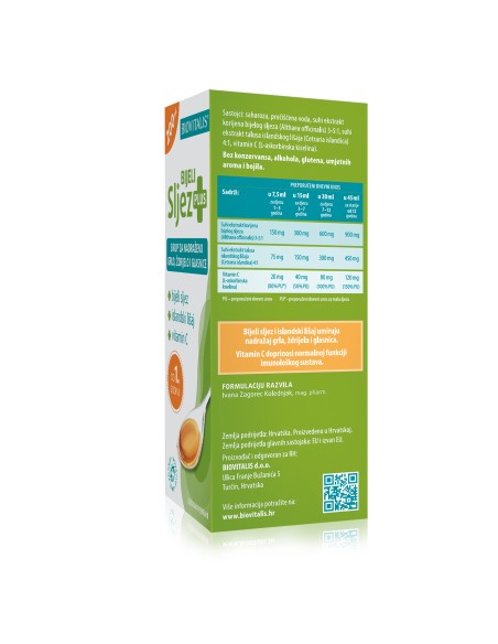 Biovitalis Bijeli Sljez Plus sirup Biovitalis Bijeli Sljez Plus sirup