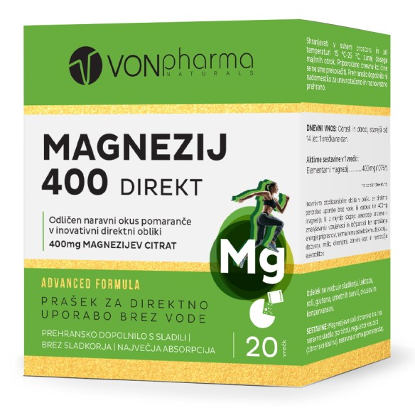 Vonpharma Magnezij 400 direkt prašak