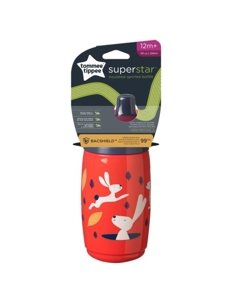 Tommee Tippee Superstar Insulated Sportee termo čaša sa sportskim usnikom i poklopcem Crvena Tommee Tippee Superstar Insulated Sportee termo čaša sa sportskim usnikom i poklopcem Crvena