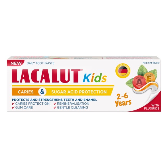 Lacalut kids 2-6 zubna pasta za zaštitu od karijesa i šećerne kiseline