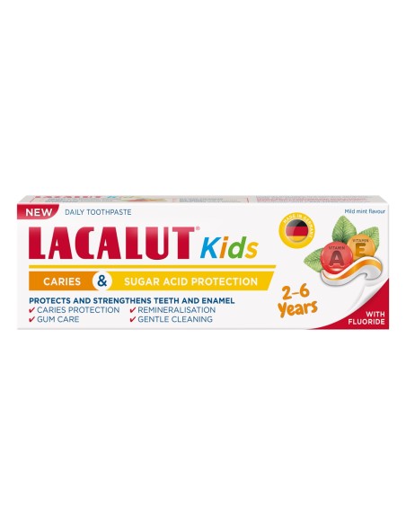 Lacalut kids 2-6 zubna pasta za zaštitu od karijesa i šećerne kiseline