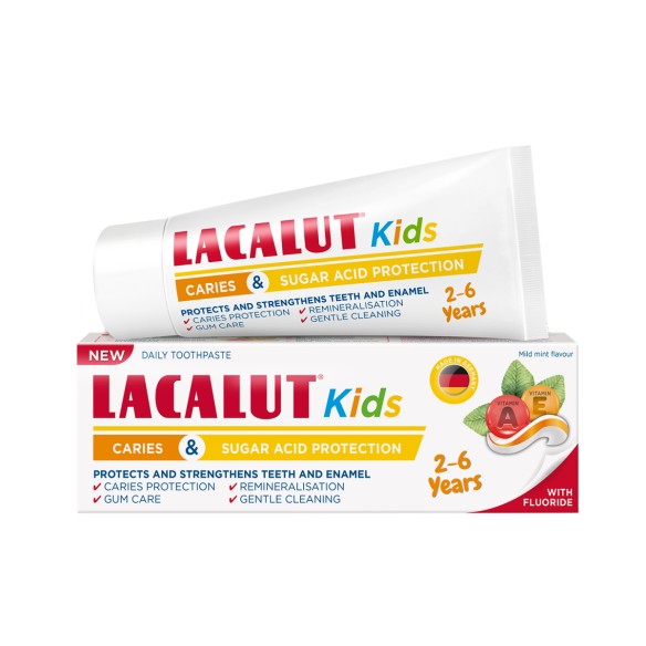 Lacalut kids 2-6 zubna pasta za zaštitu od karijesa i šećerne kiseline
