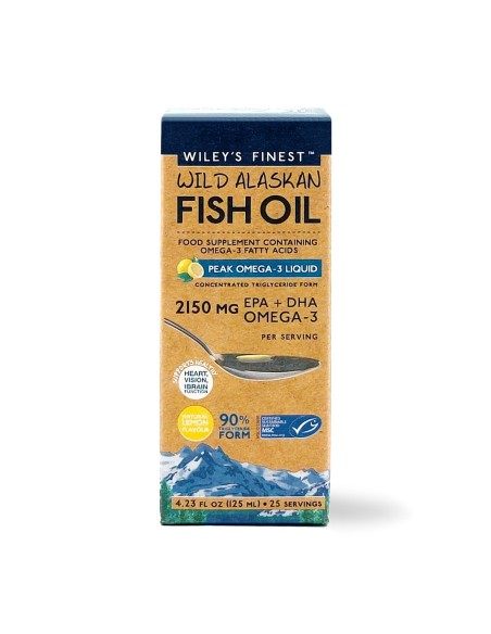 Wiley's Finest Wild Alaskan Fish Oil, Peak Omega 3 Wiley's Finest Wild Alaskan Fish Oil, Peak Omega 3