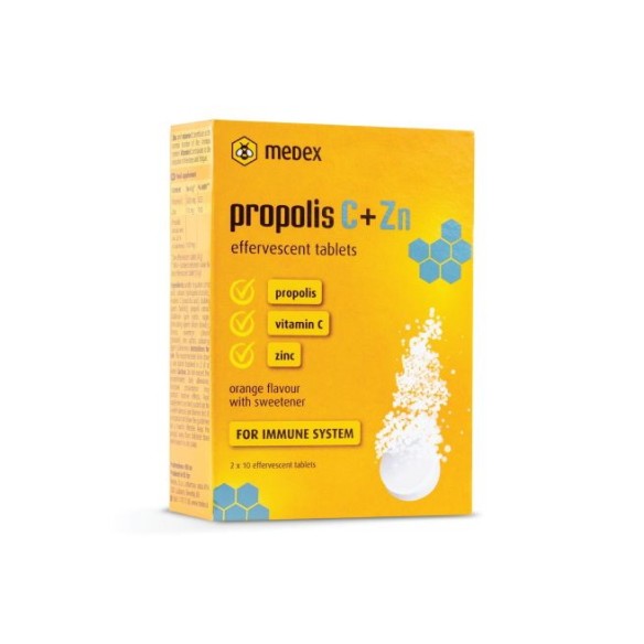 Medex Propolis C + Zn Šumeće tablete